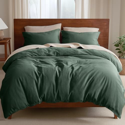 Lanqinglv Bettwäsche 135x200 cm Grün Dunkelgrün,ÖKO-TEX Bettwäsche-Sets Allergiker Aesthetic Bettwäsche Bettbezug135x200 cm mit Reißverschluss und Kissenbezug 80x80cm aus Microfaser Lanqinglv Bettwäsche 135x200 cm Grün Dunkelgrün,ÖKO-TEX Bettwäsche-Sets Allergiker Aesthetic Bettwäsche Bettbezug135x200 cm mit Reißverschluss und Kissenbezug 80x80cm aus Microfaser