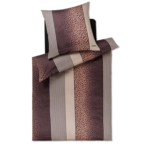 Joop! Bettwäsche Leo Mako-Satin Taupe Größe 135x200 cm (80x80 cm)