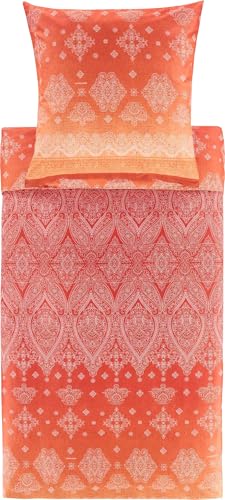 Bassetti Bettwäsche Kerala Feinsatin rot Größe 1x 200x200 cm + 2X 80x80 cm