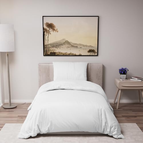 Dreamzie - Bettwäsche 135x200 Set Weiß – Bettbezug mit 1 Kissenbezug 50x70 – Mikrofaser Weich & Pflegeleicht - Oeko-Tex