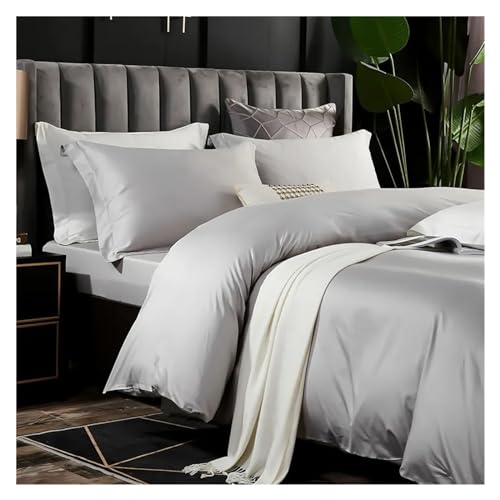Bett, ägyptische Baumwolle, Babyblau, wendbar, solide, Doppelbett, Queen-Size-Bett, King-Size-Bett, einfacher Bettbezug, Reißverschluss, extra weiches, seidiges Bettlaken