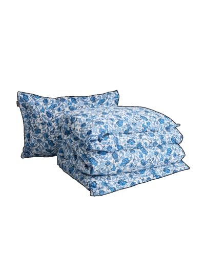 GANT FLORAL Bettwäsche-Garnitur 155x220cm+80x80 Farbe SEA Blue