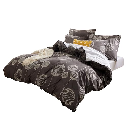 Sonive Bettwäsche 200x200,Bettwäsche-Sets 200x200cm aus Mikrofaser,Bettbezügen 200 x 200 & Kissenbezügen 65x65cm*2