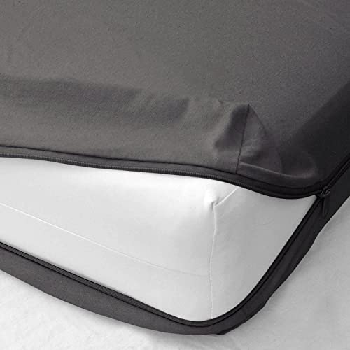 Spannbetttuch aus 100 % ägyptischer Baumwolle, Fadenzahl 400, weich und waschbar, tiefe Tasche (35 cm) für extra tiefe Matratze, Dunkelgrau, 180 x 200 cm, luxuriöser Komfort und langlebige Qualität.