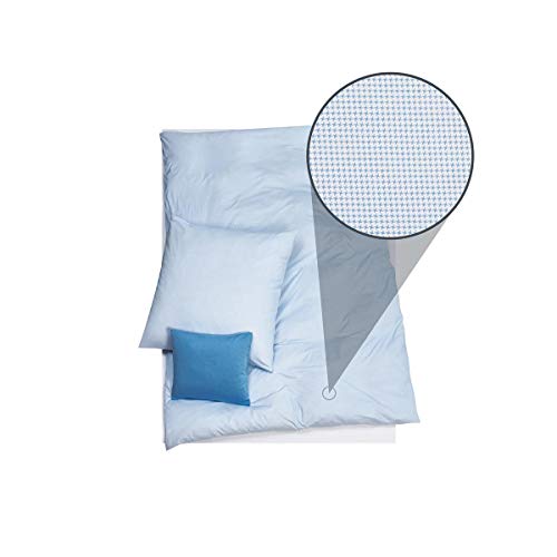 DORIS MEYER Interlock-Jersey Bettwäsche Timo bleu Nackenrollenbezug einzeln 15x40 cm