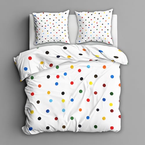 Generisch Bettwäsche 155x220 Bunte Polka Dots - Schlafzimmer Deko Bettbezug 155 x 220 2tlg Punkte Geometrisch Modern Muster, 1 Kissenbezug 80x80, mit Reißverschluss, Weich Mikrofaser LF#336 Generisch Bettwäsche 155x220 Bunte Polka Dots - Schlafzimmer Deko Bettbezug 155 x 220 2tlg Punkte Geometrisch Modern Muster, 1 Kissenbezug 80x80, mit Reißverschluss, Weich Mikrofaser LF#336