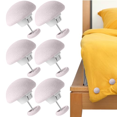 Kompakte Duvet -Clips, Quilt Cover Befestern | 6X Anti-Slip-Strahlhalter für Tischdecken | Multifunktionale tragbare Blechbefestigungen Klemmen für Dicke Stoffe, Quilts, Rückenkissen