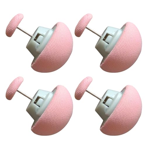 Zerodis 4pcs Unsichtbare Nicht -Slip -Quilt Clips Blechbäder Pilze Runde Geformte Bettwäsche Befestigungsstift Bettwäsche Tröterknopfhalter für Dünne Dicke Quilts Deckenblatt Geeignet (PINK)