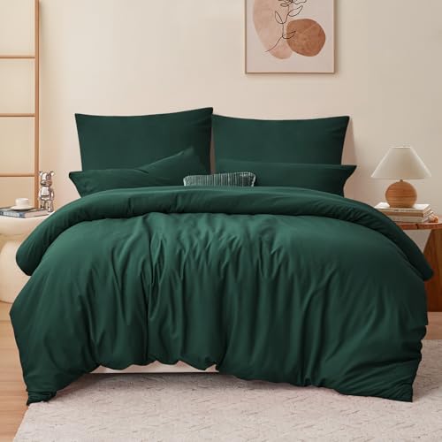 RUIKASI Bettwäsche 200x220 3teilig Grün   Dunkelgrün Mikrofaser Bettwäsche Sets Oeko TEX, Bettbezüge 200 x 220cm + 2 Kissenbezüge 80x80cm Reißverschluss, Weich und Bügelfrei RUIKASI Bettwäsche 200x220 3teilig Grün   Dunkelgrün Mikrofaser Bettwäsche Sets Oeko TEX, Bettbezüge 200 x 220cm + 2 Kissenbezüge 80x80cm Reißverschluss, Weich und Bügelfrei