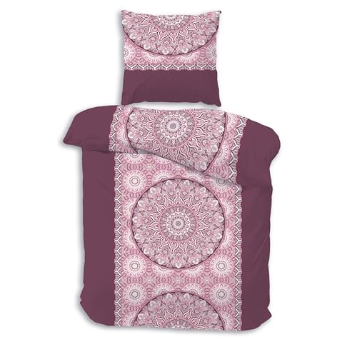 Träumschön Premium Bettwäsche 135x200 + 80x80 cm - Traumfänger Design Weinrot - Sommer Bettwäsche aus Baumwolle – Weich, Atmungsaktiv & Hautfreundlich - bügelfrei Träumschön Premium Bettwäsche 135x200 + 80x80 cm - Traumfänger Design Weinrot - Sommer Bettwäsche aus Baumwolle – Weich, Atmungsaktiv & Hautfreundlich - bügelfrei