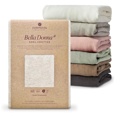 Bella Donna Edel-Frottee Spannbetttuch in 140x200 bis 160x220, für Wasserbetten und Matratzen (0701-grau)
