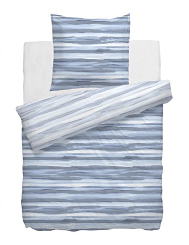 HNL Living Egna Velvet Touch-Bettwäsche Blau 135x200 + 80x80