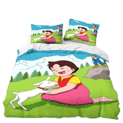 Anime Characters Mädchen Bettwäsche 135X200, Mikrofaser Bettbezug Mit Reißverschluss,Bettwaren & Bettwäsche Mit Kissenbezug 50x75cm (A3,135x200cm + 75x50 cm)
