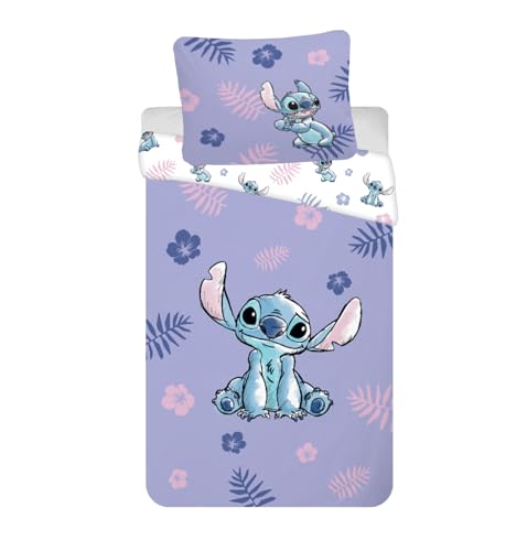 Disney Lilo & Stitch Bettwäsche-Set für Juniorbett | 100x135 cm Bettbezug & 40x60 cm Kissenbezug, 100% Baumwolle | Weiches, atmungsaktives tropisches Hibiskus- & Stitch-Design für Kleinkinder Disney Lilo & Stitch Bettwäsche-Set für Juniorbett | 100x135 cm Bettbezug & 40x60 cm Kissenbezug, 100% Baumwolle | Weiches, atmungsaktives tropisches Hibiskus- & Stitch-Design für Kleinkinder