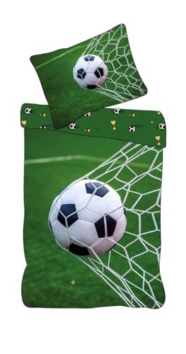 BrandMac Fußball Wende-Bettwäsche-Set Bettbezug 135x200 Kissenbezug 80x80 Baumwolle Fussball Sport Bettzeug BrandMac Fußball Wende-Bettwäsche-Set Bettbezug 135x200 Kissenbezug 80x80 Baumwolle Fussball Sport Bettzeug