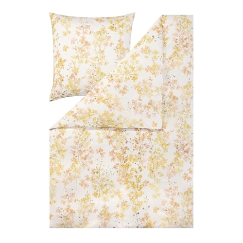 ESTELLA Mako Interlock Jersey Bettwäsche Adeva Farbe 710/gelb 1 Bettbezug 135 x 200 cm + 1 Kissenbezug 80 x 80 cm