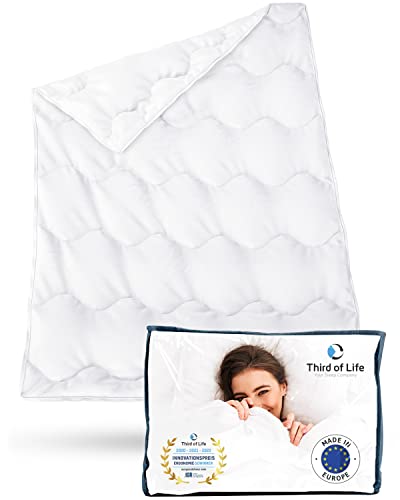 Bettdecke 135x200 Verda | 100% recycelt | Nachhaltige Ganzjahresdecke | 4 Jahreszeiten Stepp-Decke | Thermoregulierend & ideal für Allergiker | Schlafdecke 135 x 200 cm aus zertifizierten Materialien