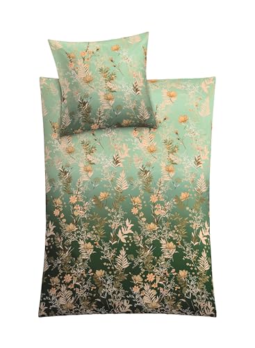 Kleine Wolke Bettwäsche Satin, Zahra Pistaziengrün, 1-155x220 /1-80x 80