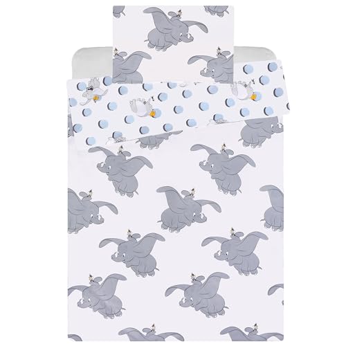 sarcia.eu Disney Dumbo Bettwäsche grau-blau 135x200