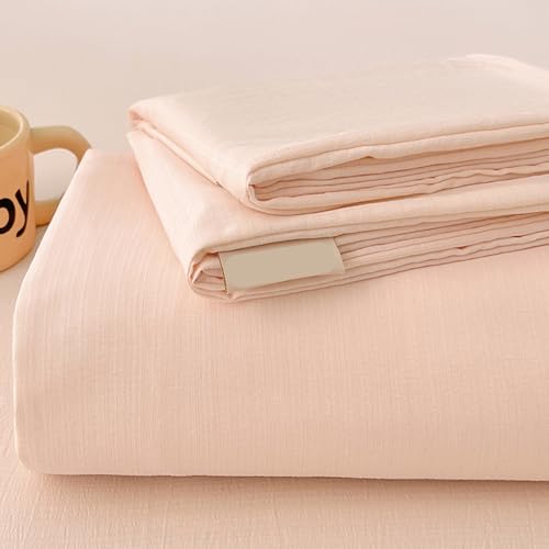 ZCXRYFL Schlafkomfort-Bettlaken Dünne weiche Baumwolle Laken Schlafzimmer-Bettwäsche Dekorativer Matratzenbezug, Leicht Atmungsaktiv, Unifarben, Waschbar(Pillowcase?48X74 cm,Pink)