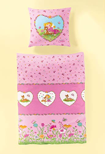 Bierbaum 2239 Bettwäsche Prinzessin Lillifee, Designed in Germany, 135 x 200 cm, rosa 01, Renforcé