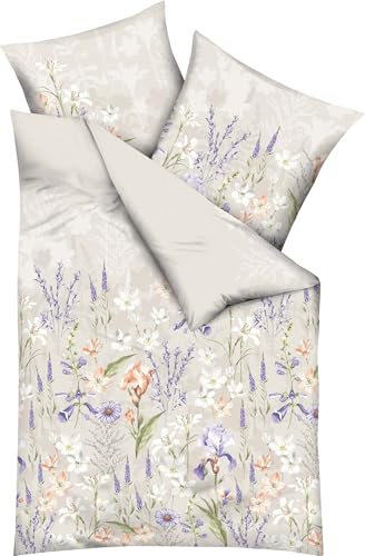 Kaeppel Bettwäsche Lily Feinbiber Creme Größe 1x 135x200 cm + 1x 80x80 cm