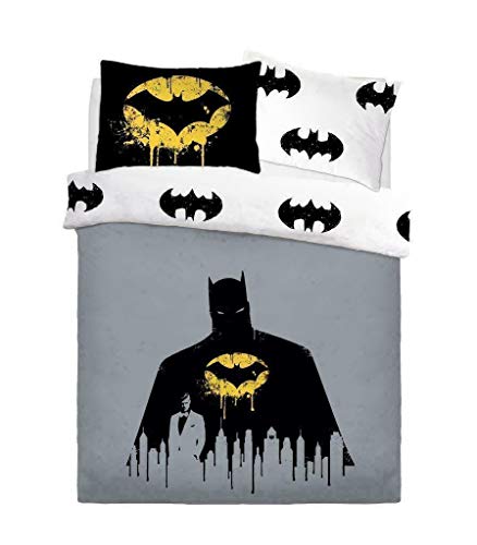 Quest-Mart® Disney Cartoon-Figur, Einzelbett-Bettbezug mit Kissenbezug, Batman Dark Knight, Doppelbett Quest-Mart® Disney Cartoon-Figur, Einzelbett-Bettbezug mit Kissenbezug, Batman Dark Knight, Doppelbett