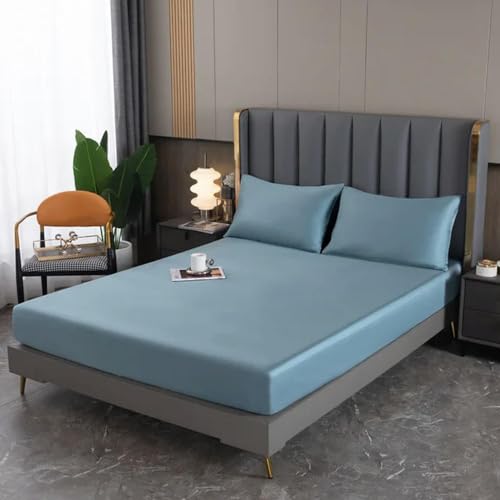 Luxuriöses Maulbeerseide-Spannbetttu ch, Queen-Size-Größe, anpassbar, Premium-Seiden-Bettwäsch e