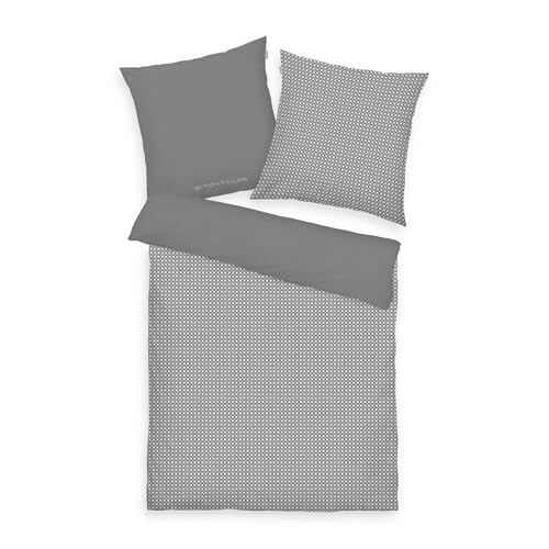 Bettwäsche 135x200, Tom Tailor Bettwäsche-Set Scandi Trio, zeitlos, gradlinig, klar, 100% natürliche Baumwolle, 1x Kissenbezug 80x80 + Bettbezug 135x200, Reißverschluss, Erwachsene & Teenager (Oslo)