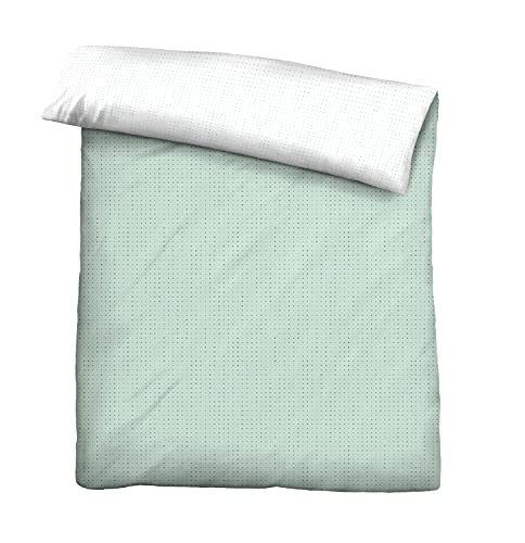 biberna 0636047 Mix & Match Bettbezug Mako-Baumwoll-Satin 1x 155x220 cm, mint