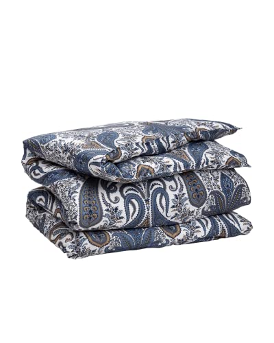 GANT Key West Paisley Single Duvet, Sateen Blue, 135x200