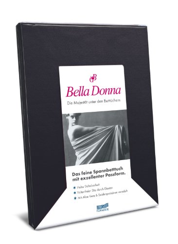 Formesse Spannbettlaken Bella Donna Jersey für Matratzen & Wasserbett 140-200x160-220 cm in Schwarz