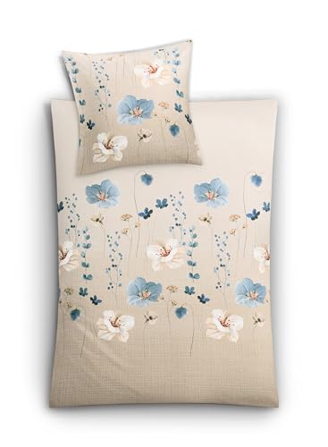 Kleine Wolke Bettwäsche Satin, Malva Sandbeige, 1-135x200 /1-80x 80