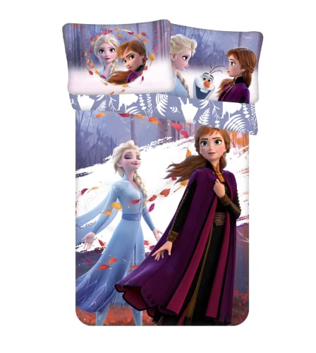 CR-Lights Disney Baby Bettwäsche Eiskönigin Anne ELSA mit Kissenbezug 100 x 135 cm