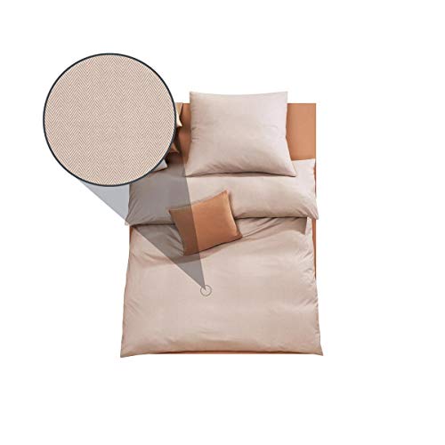 Doris Meyer Interlock-Jersey Bettwäsche Kalli beige Kissenbezug einzeln 40x80 cm