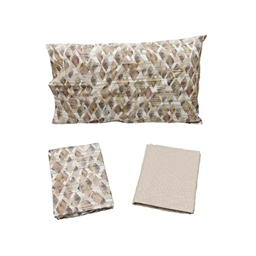 Zucchi Bettwäsche-Set aus warmer Baumwolle mit Spannbettlaken + Spannbettlaken + Kissenbezüge + Flanell (Estrom 4M, Einzelbett)