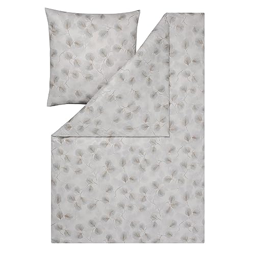 ESTELLA Mako Interlock Jersey Bettwäsche Rebecca Silber 1 Bettbezug 135 x 200 cm + 1 Kissenbezug 80 x 80 cm