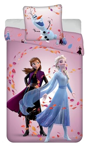 Jerry Fabrics Bettwäsche Eiskönigin Magical Time, Bettbezug 140 x 200 cm + Kissenbezug 65 x 65 cm, mit Elsa, Anna und Olaf Jerry Fabrics Bettwäsche Eiskönigin Magical Time, Bettbezug 140 x 200 cm + Kissenbezug 65 x 65 cm, mit Elsa, Anna und Olaf