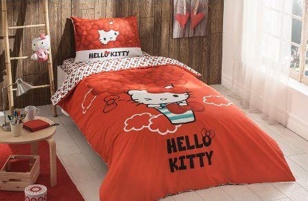 Tubibu Lizenziertes Bettwäsche-Set (Hello Kitty)