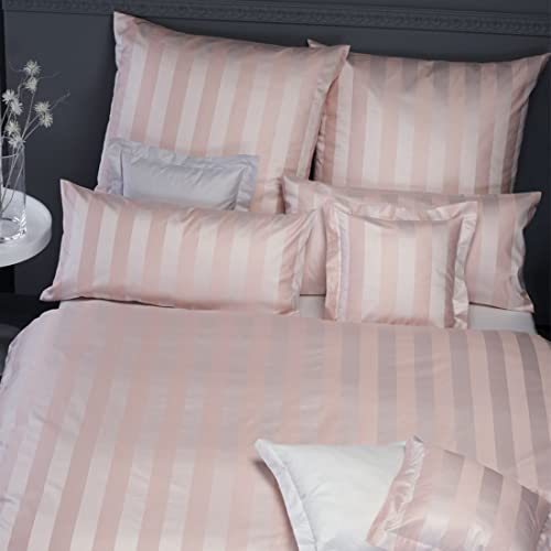 Curt Bauer Como 2044 Mako-Brokat-Damast Bettwäsche 135x200 + 1x 80x80 - 0127 kirsche