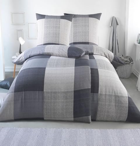 Kuscheli® Bettwäsche 135x200 4 teilig | ÖkoTex Zertifiziert & für Allergiker geeignet |Bettwäsche Set mit je 2 Bettbezügen 135 x 200 & Kissenbezügen 80x80 | modern Pusteblume