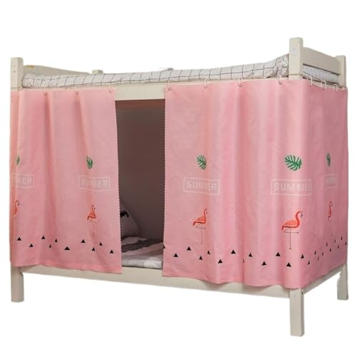 YUSUZH Studentenwohnheim-Bettvor hang, Verdunkelungsstoff for Bettwäsche, Zeltbett, Baldachin, Schulbett für Studentenwohnheime(Pink,1 20CM)