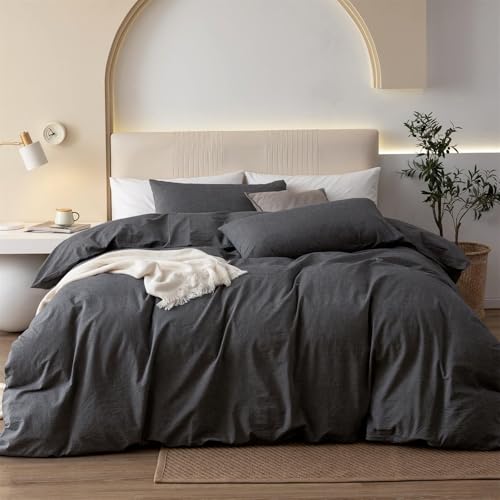 Gezu Bettwäsche 135x200cm Baumwolle Grau Dunkelgrau 2 Teilig Baumwolle Einzelbett Uni Bettwäsche Set Weiche ÖkoTex Zertifiziert für Allergiker und Kissenbezüge 80x80cm mit Reissverschluss Gezu Bettwäsche 135x200cm Baumwolle Grau Dunkelgrau 2 Teilig Baumwolle Einzelbett Uni Bettwäsche Set Weiche ÖkoTex Zertifiziert für Allergiker und Kissenbezüge 80x80cm mit Reissverschluss
