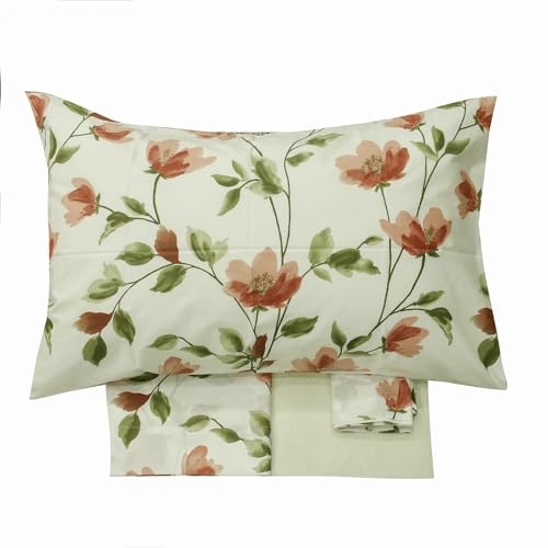 Somma - Kollektion Privè - Bettwäsche-Set für Doppelbetten - Digitaldruck auf Perkal aus 100 % reiner Baumwolle mit 80 Fäden pro cm² - Modell BRIGITTE (Essenza)