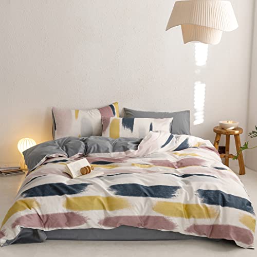 GETIYA Geometrische Bettwäsche 220x240 Baumwolle Bettwäsche Damen Herren Bunt Graffiti Bettwäsche Streifen Aesthetic Gestreift Bettbezug Paar Bett mit Reißverschluss und 2 Kissenbezug 80x80 GETIYA Geometrische Bettwäsche 220x240 Baumwolle Bettwäsche Damen Herren Bunt Graffiti Bettwäsche Streifen Aesthetic Gestreift Bettbezug Paar Bett mit Reißverschluss und 2 Kissenbezug 80x80