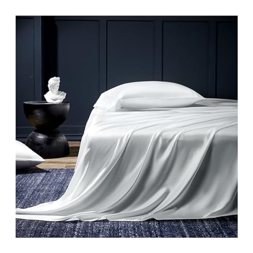 Luxuriöse 6A+ Seiden-Bettwäsche, ultraweich, atmungsaktiv, pflegeleicht, Hotelqualität, Weiß, 170 x 230 cm