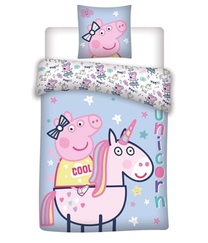 Peppa Wutz Bettwäsche 135x200 80x80 Baumwolle Kinder-Bettwäsche-Set Einhorn Peppa Pig Peppa Wutz Bettwäsche 135x200 80x80 Baumwolle Kinder-Bettwäsche-Set Einhorn Peppa Pig
