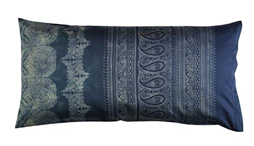 Bassetti BRUNELLESCHI Kissenhülle zu Bettwäsche aus 100% Baumwollsatin in der Farbe Grün V4, Maße: 40x80 cm, 9291652
