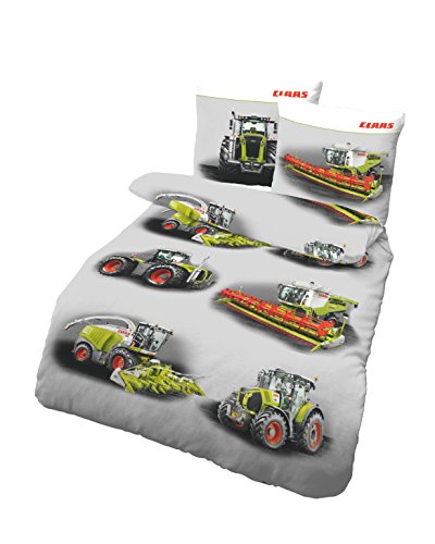 Unbekannt Claas Mähdrescher Traktor Weiche Biber-Bettwäsche 135x200 cm Hergestellt in Deutschland