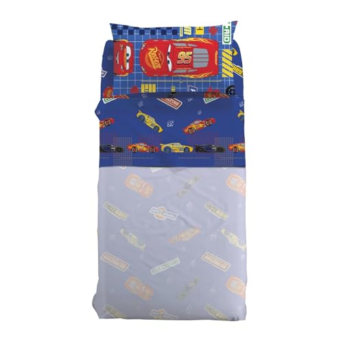 Disney Caleffi Bettwäsche Cars Game aus Baumwolle Einzelbett